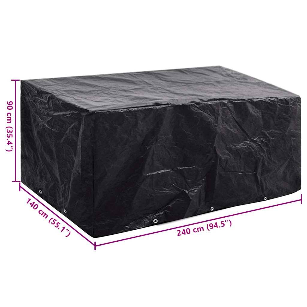 vidaXL Gartenmöbel-Abdeckung 8 Ösen 240x140x90 cm