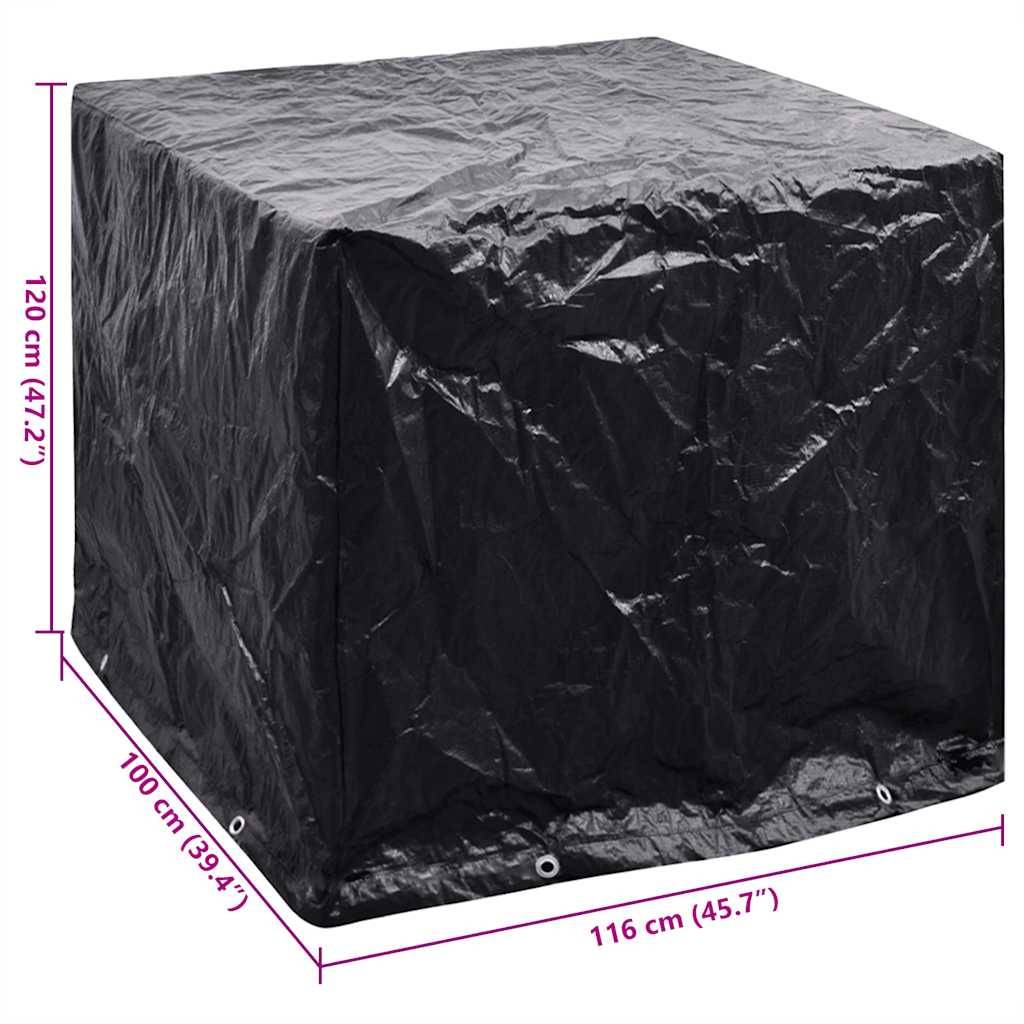 vidaXL Abdeckung für IBC-Tank 8 Ösen 116x100x120 cm