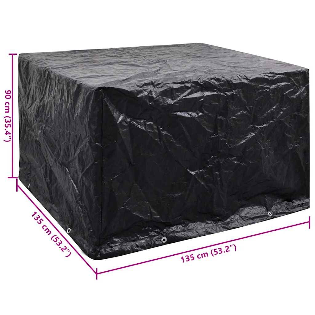 vidaXL Gartenmöbel-Abdeckung 8 Ösen 135x135x90 cm