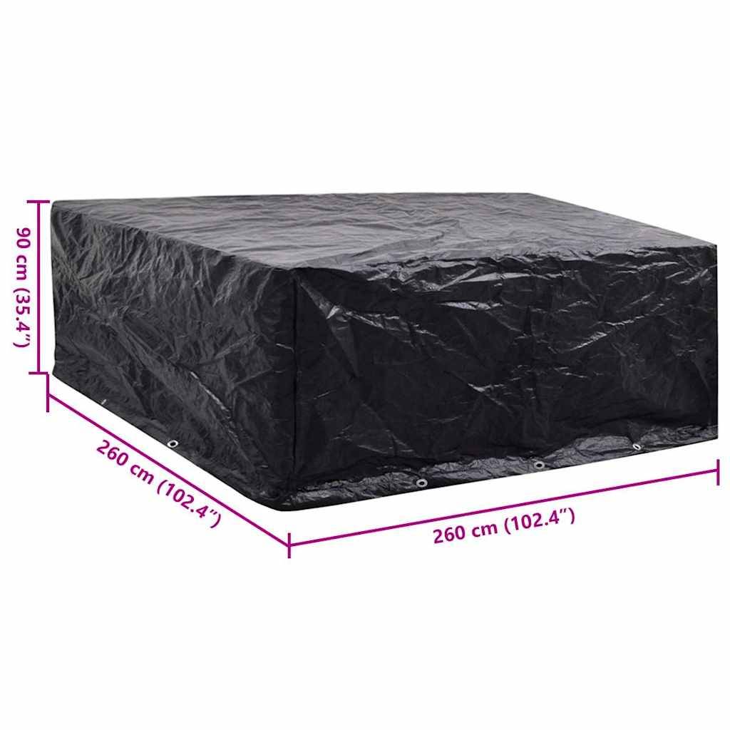 vidaXL Gartenmöbel-Abdeckung 10 Ösen 260x260x90 cm