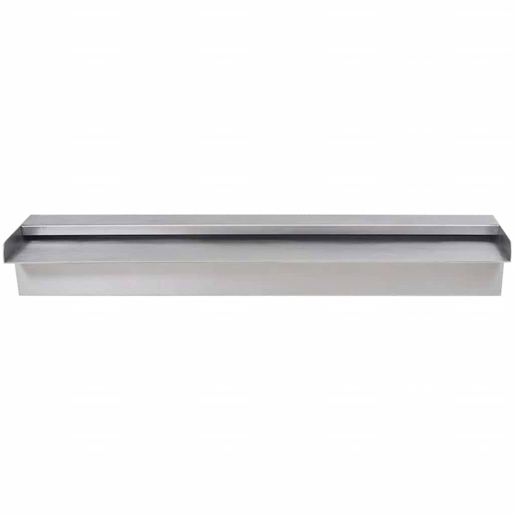 vidaXL Pool-Wasserfall Fontäne Rechteckig Edelstahl 60 cm