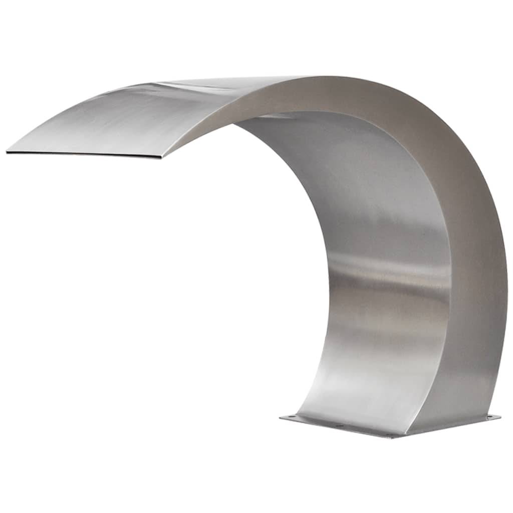 vidaXL Garten-Wasserfall Pool-Fontäne Edelstahl 45x30x60 cm