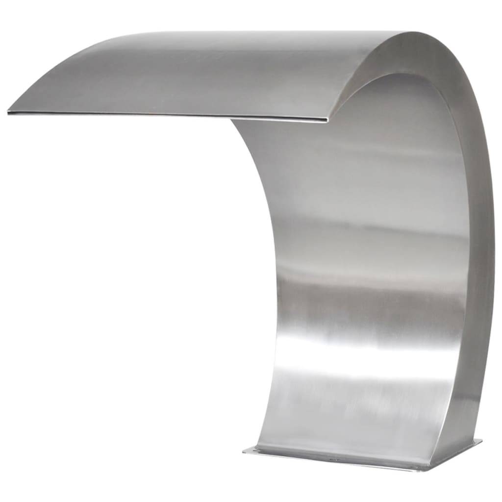 vidaXL Garten-Wasserfall Pool-Fontäne Edelstahl 45x30x60 cm