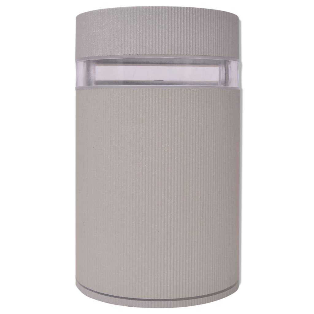 vidaXL Outdoor halbzylindrische Wandleuchte grau Aluminium