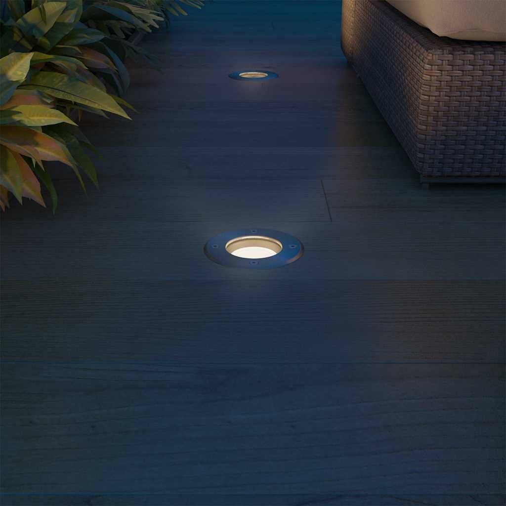 vidaXL LED-Bodeneinbaustrahler 3 Stk. Outdoor Rund