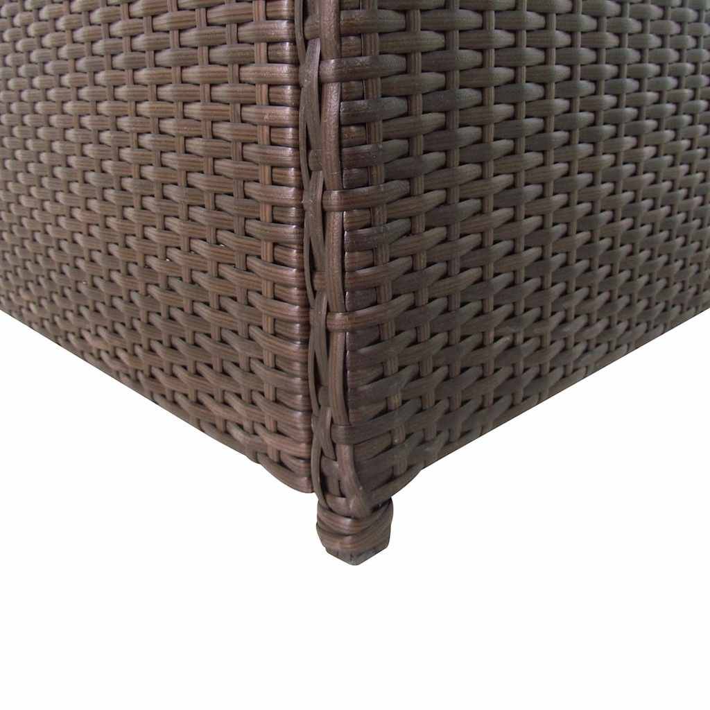 vidaXL Garten-Auflagenbox Braun 120x50x60 cm Poly Rattan