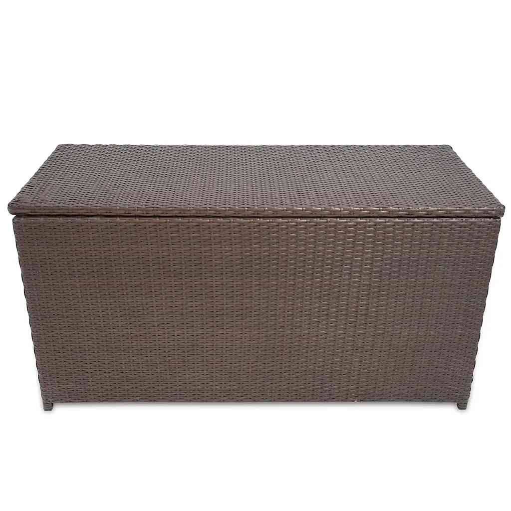 vidaXL Garten-Auflagenbox Braun 120x50x60 cm Poly Rattan