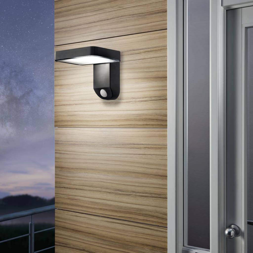 EGLO Solar-LED-Außenwandleuchte Pastion 4,5 W Schwarz