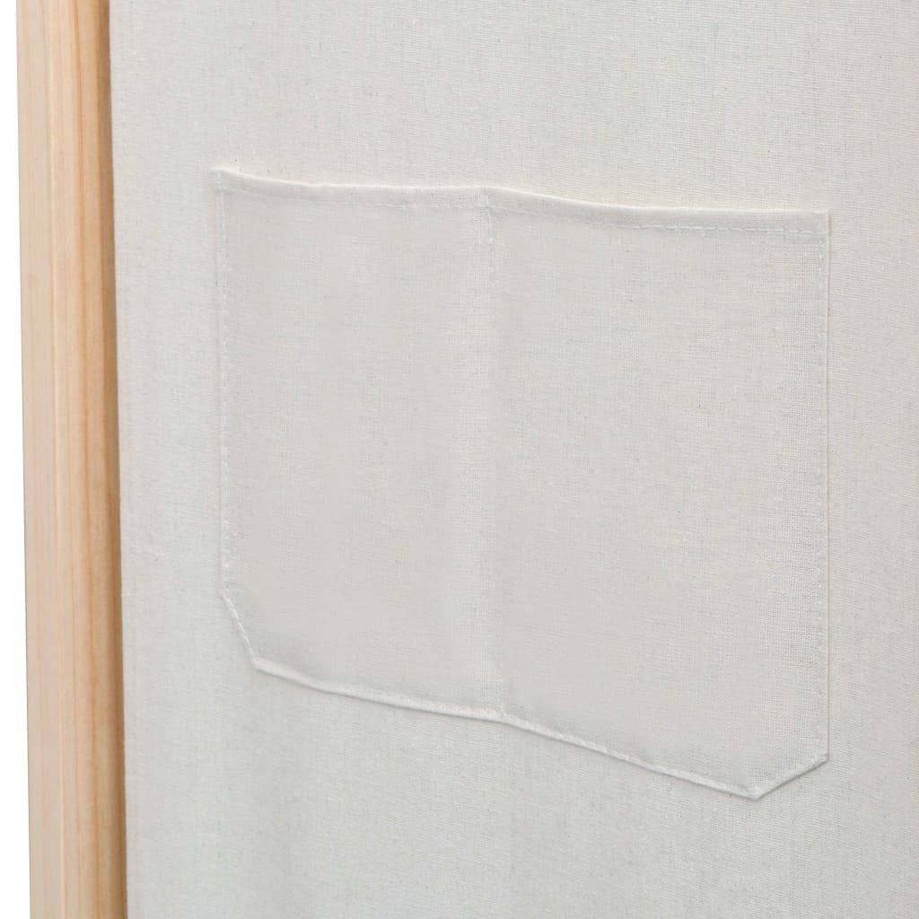 vidaXL 3-teiliger Raumteiler Creme 120 x 170 x 4 cm Stoff