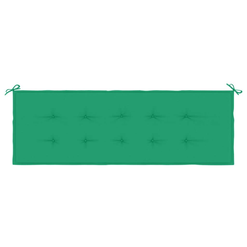 vidaXL Gartenbank-Auflage Grün 150x50x3 cm Oxford-Gewebe