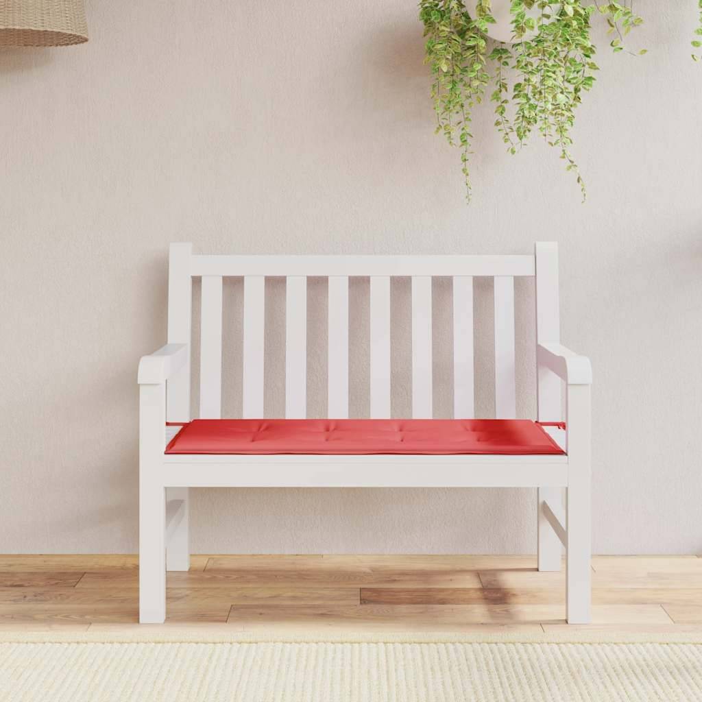 vidaXL Gartenbank-Auflage Rot 120x50x4 cm Oxford-Gewebe