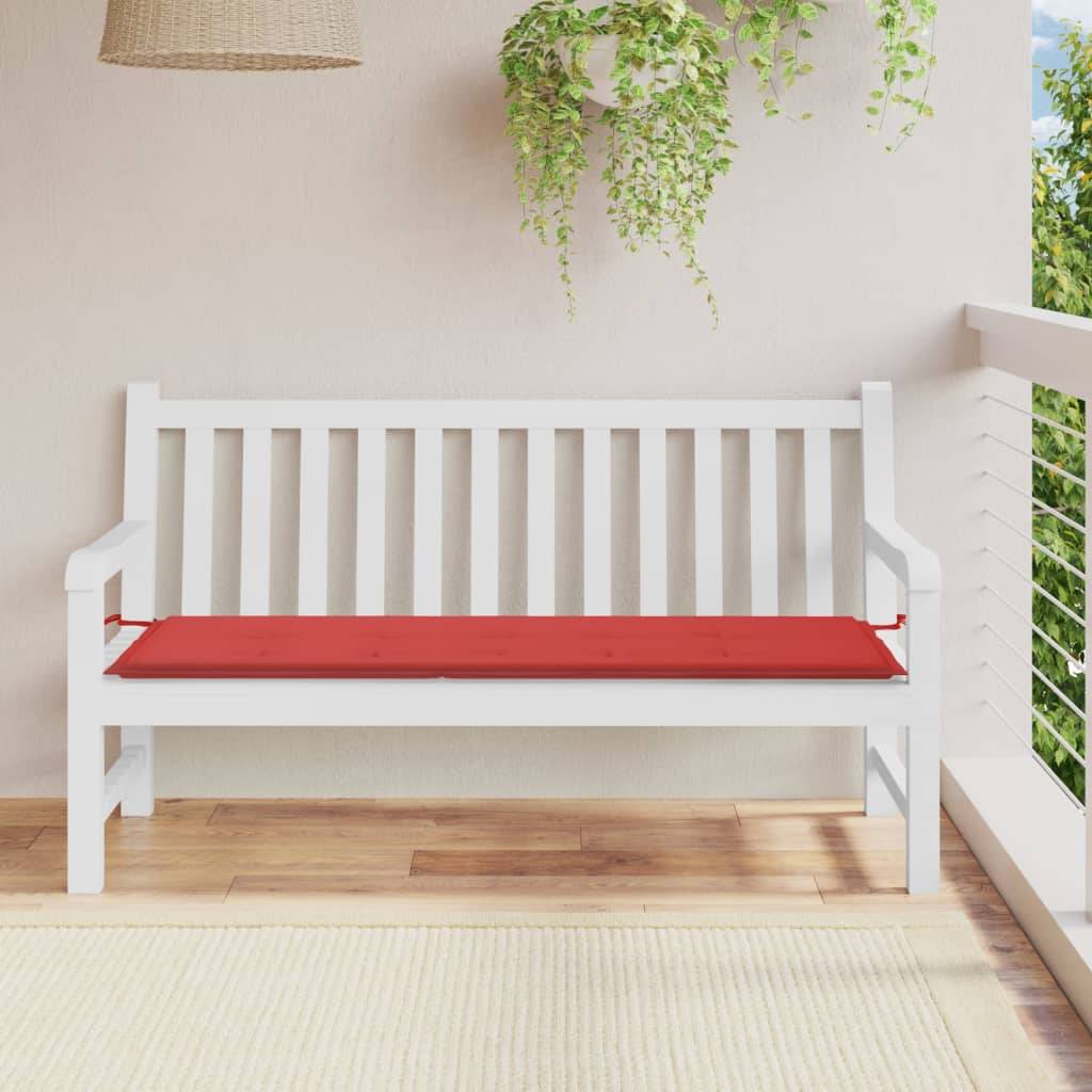 vidaXL Gartenbank-Auflage Rot 150x50x3 cm Oxford-Gewebe