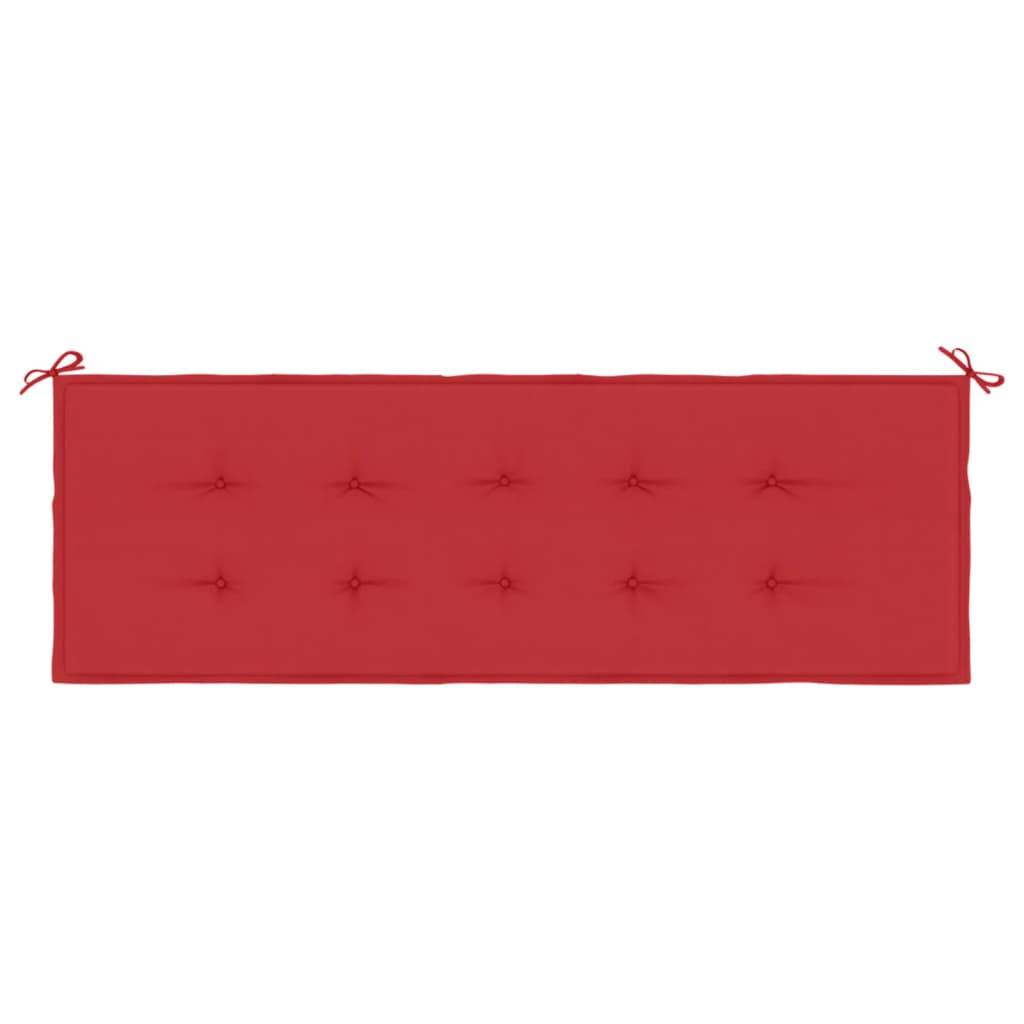 vidaXL Gartenbank-Auflage Rot 150x50x3 cm Oxford-Gewebe