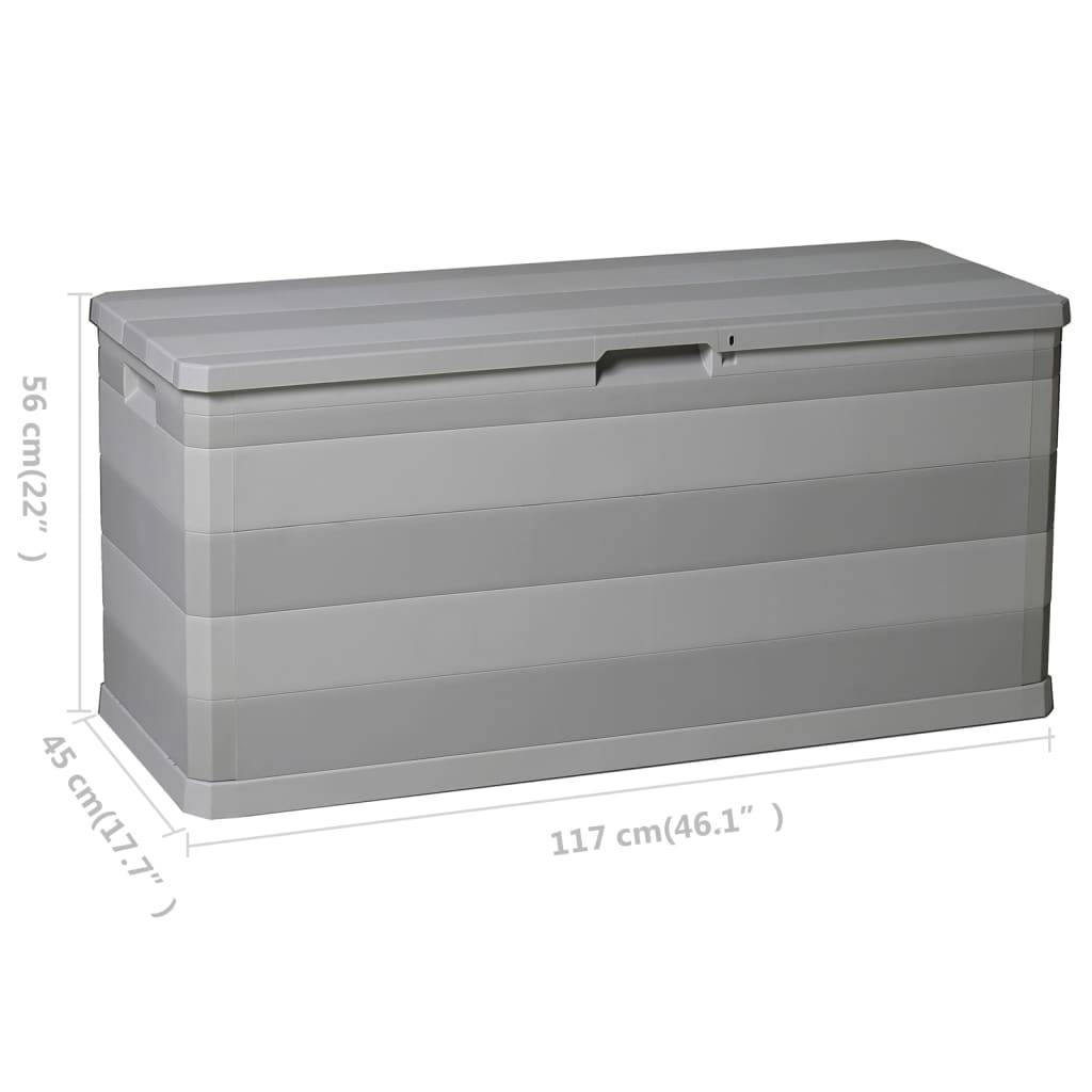 vidaXL Gartenbox Grau 117×45×56 cm