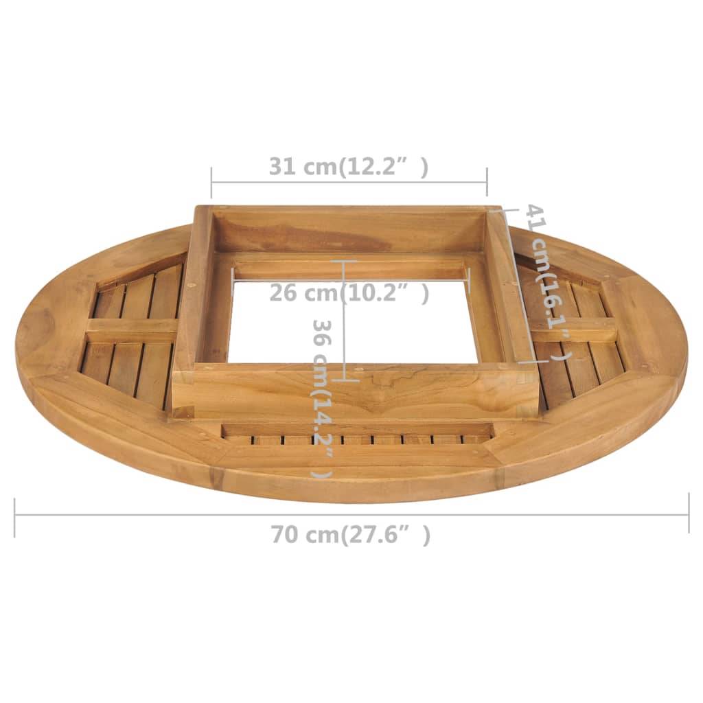 vidaXL Bierkastentisch Teak 70 cm