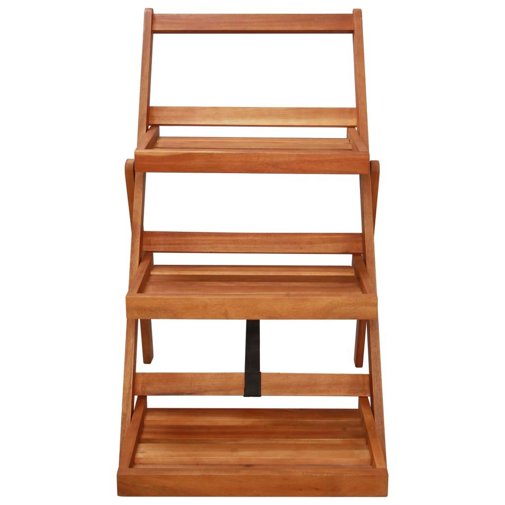 vidaXL Blumenständer 3 Stufen 50 x 63 x 80 cm Massivholz Akazie
