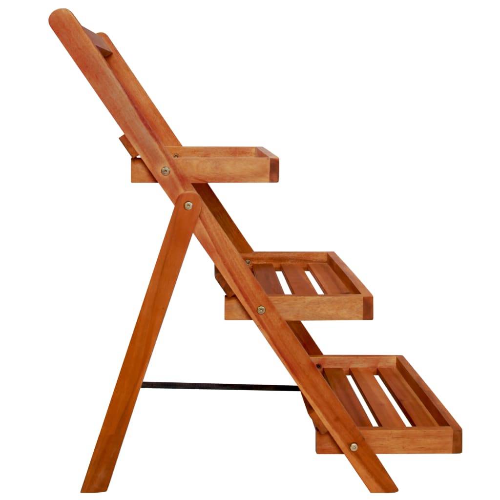 vidaXL Blumenständer 3 Stufen 50 x 63 x 80 cm Massivholz Akazie