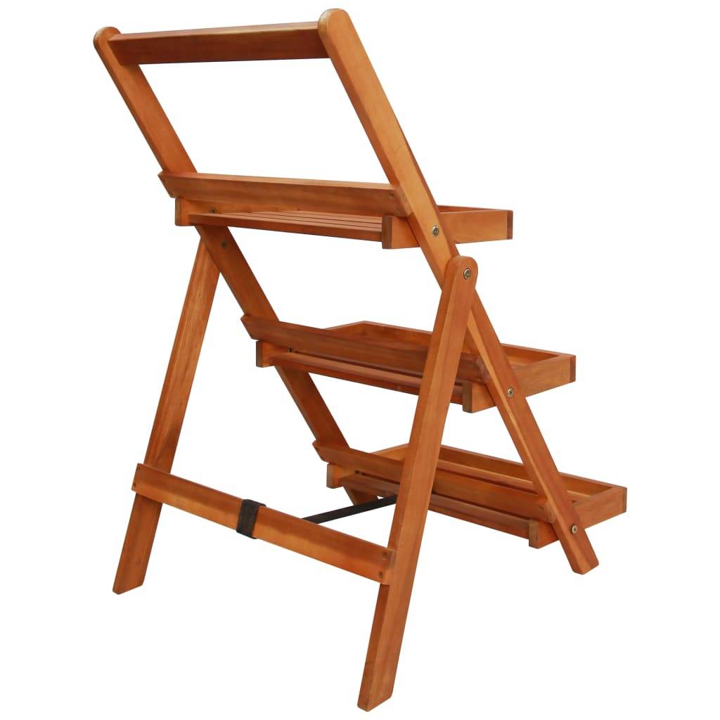 vidaXL Blumenständer 3 Stufen 50 x 63 x 80 cm Massivholz Akazie