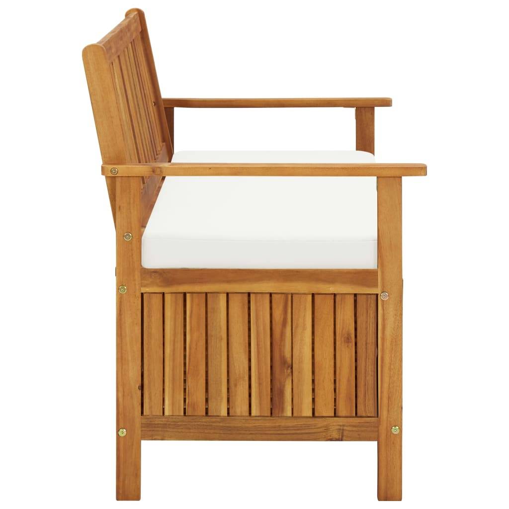 vidaXL Garten Aufbewahrungsbank Akazienholz Massiv 120 x 63 x 84 cm
