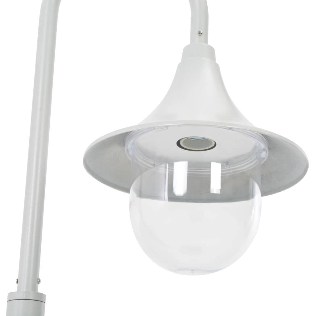 vidaXL Garten-Pollerleuchte E27 120 cm Aluminium Weiß
