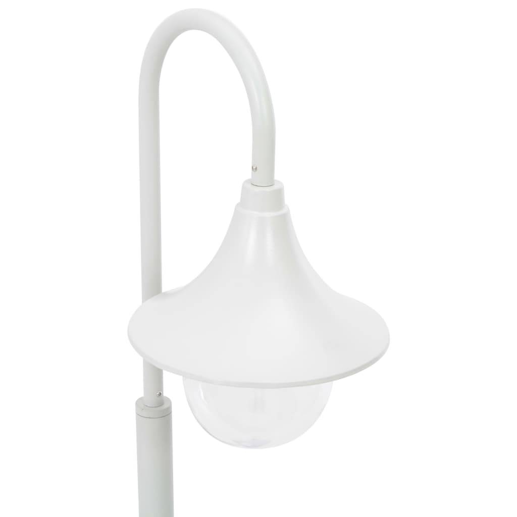 vidaXL Garten-Pollerleuchte E27 120 cm Aluminium Weiß