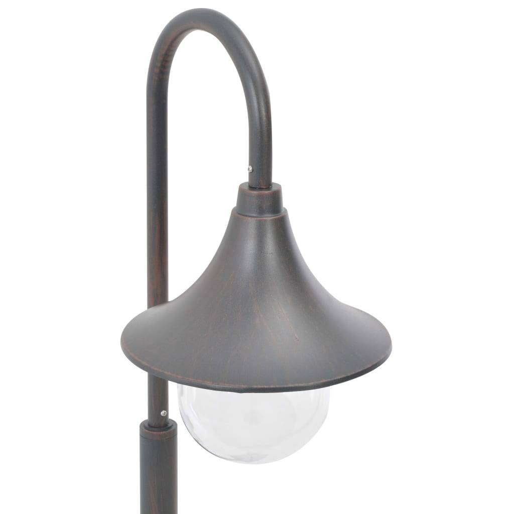 vidaXL Garten-Pollerleuchte E27 120 cm Aluminium Bronzefarben