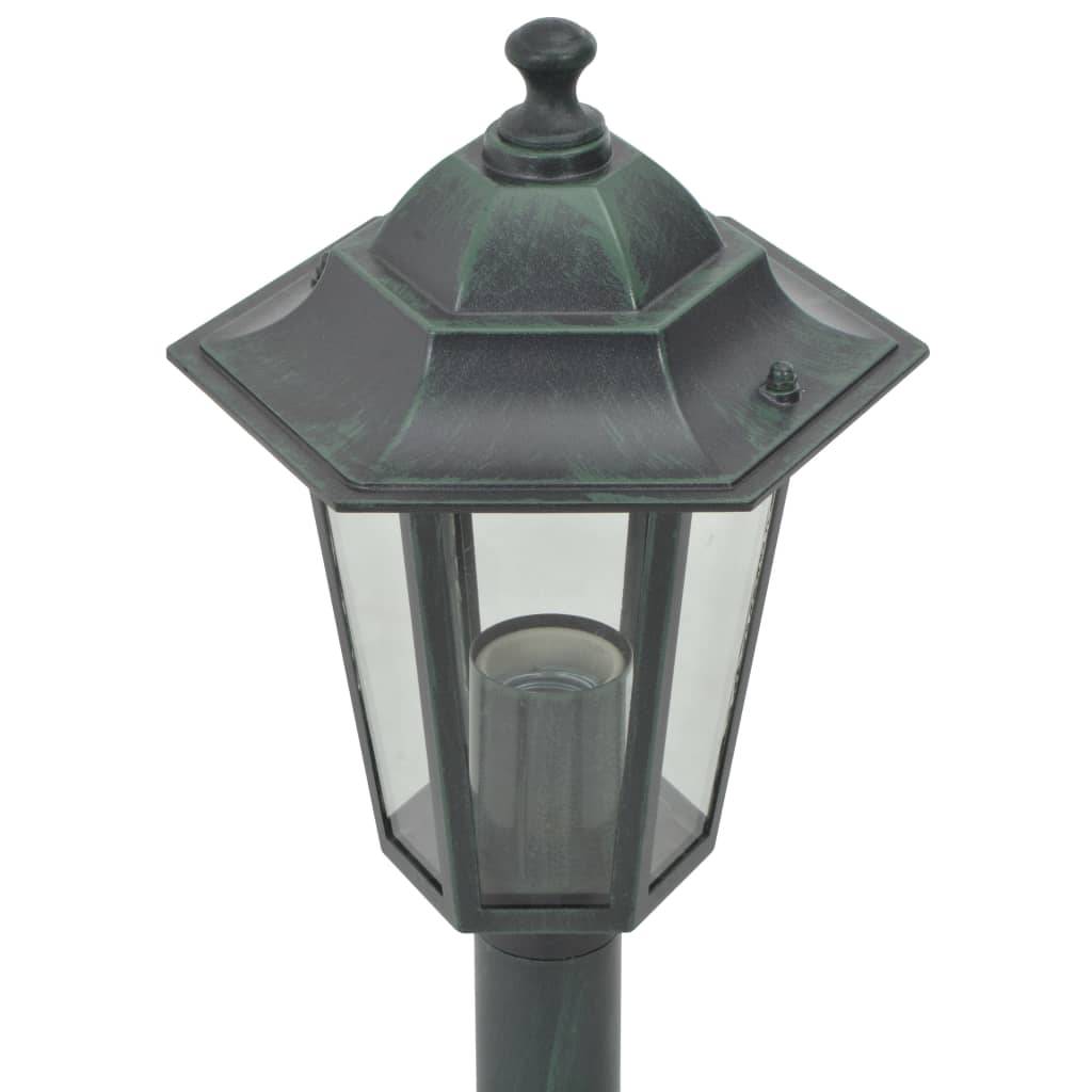 vidaXL Garten-Pollerleuchte 6 Stk. E27 110 cm Aluminium Dunkelgrün
