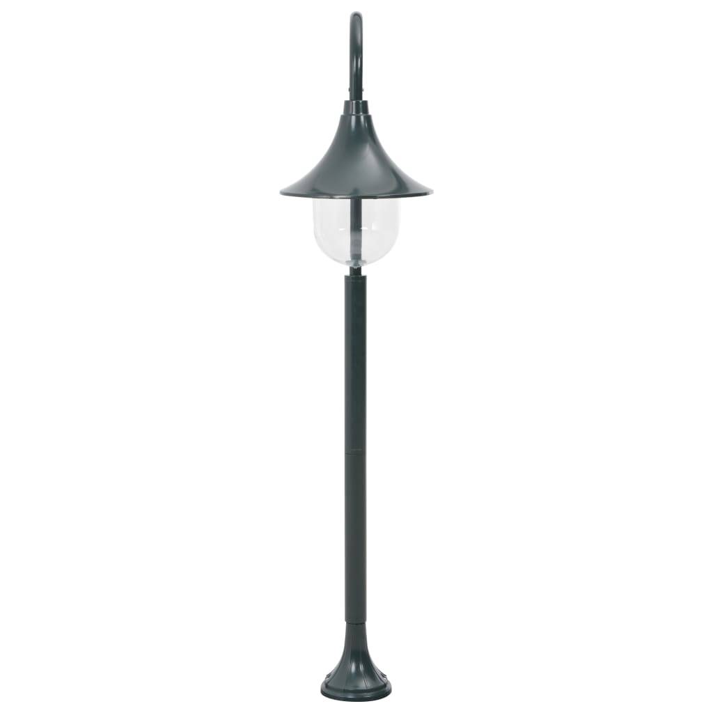 vidaXL Garten-Pollerleuchte E27 120 cm Aluminium Dunkelgrün