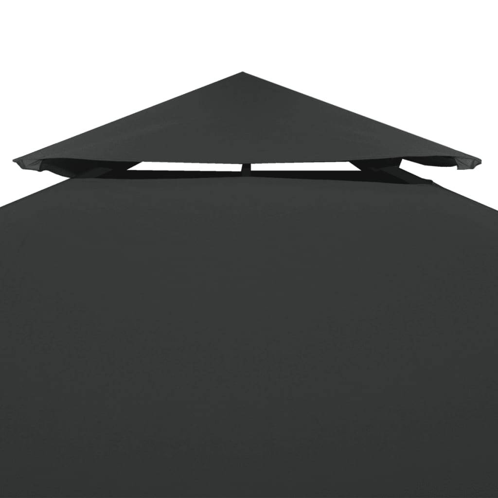 vidaXL Pavillon-Ersatzdach 310 g/m² Dunkelgrau 3x3 m