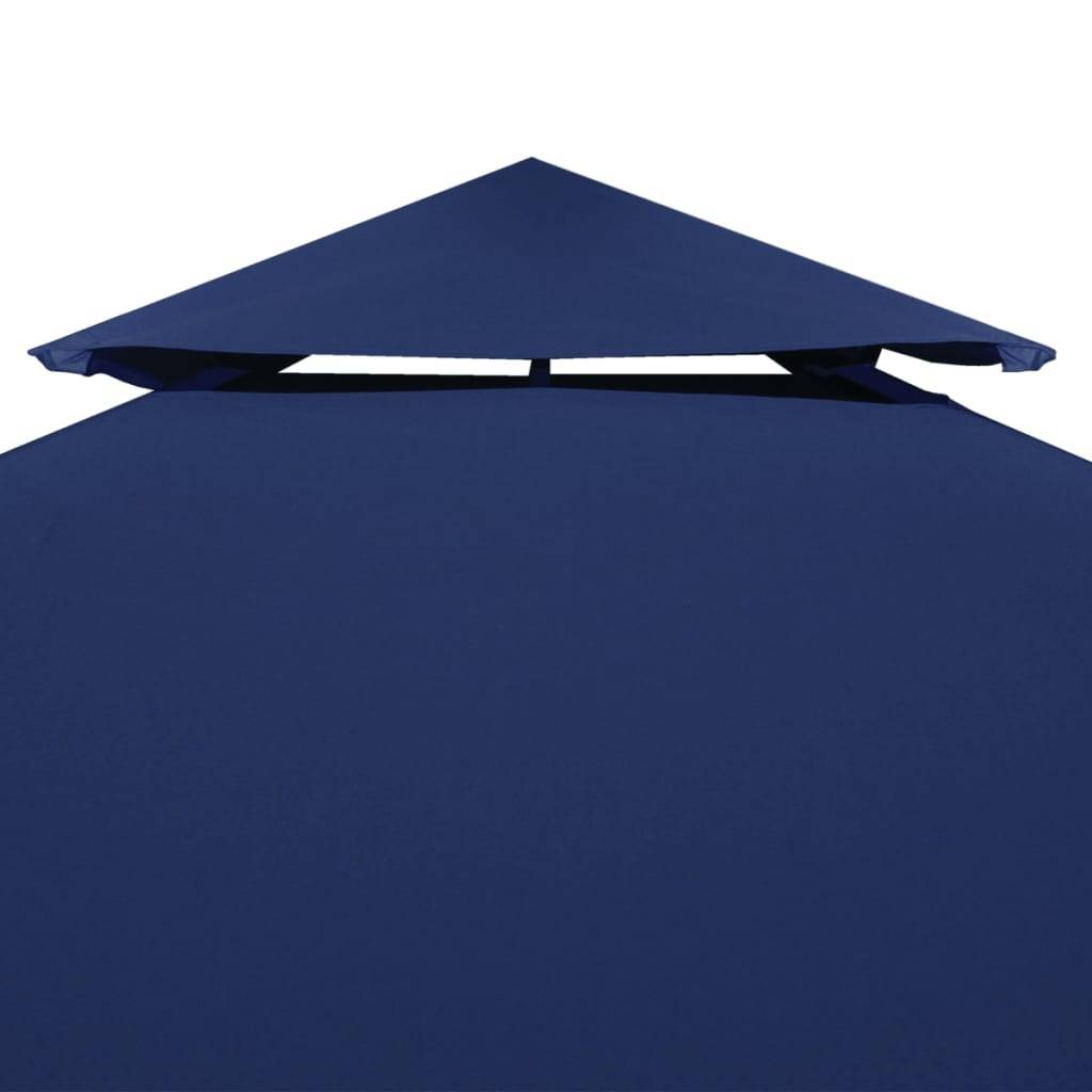 vidaXL Pavillon-Dachplane mit Kaminabzug 310 g/m² 4x3 m Blau