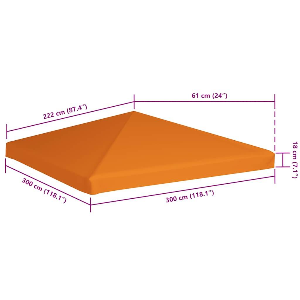 vidaXL Pavillondach 310 g/m² 3x3 m Orange