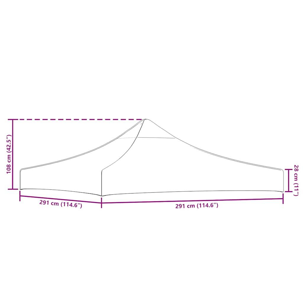 vidaXL Partyzeltdach 3x3 m Blau
