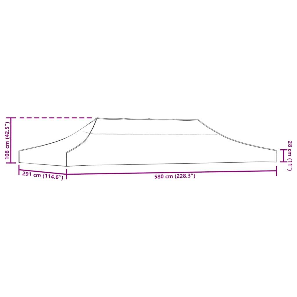 vidaXL Partyzeltdach 3x6 m Creme