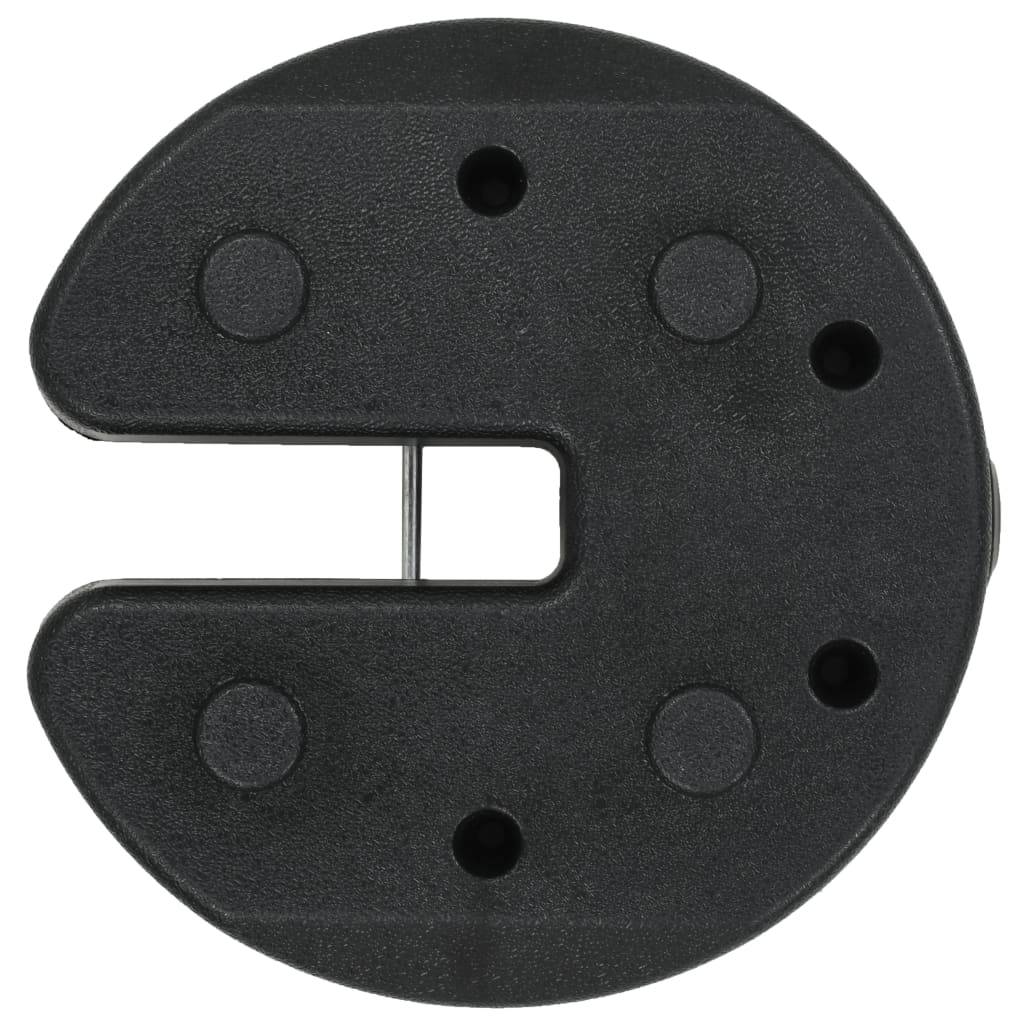 vidaXL Pavillon-Gewichte 4 Stk. Schwarz 220x50 mm Beton