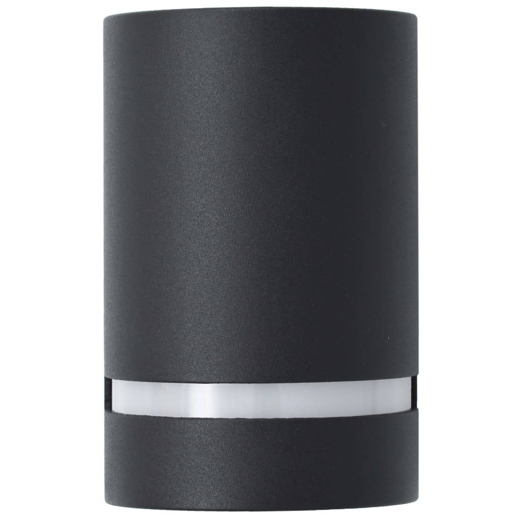 vidaXL Außenwandleuchten 2 Stk. 35 W Schwarz Halbrund