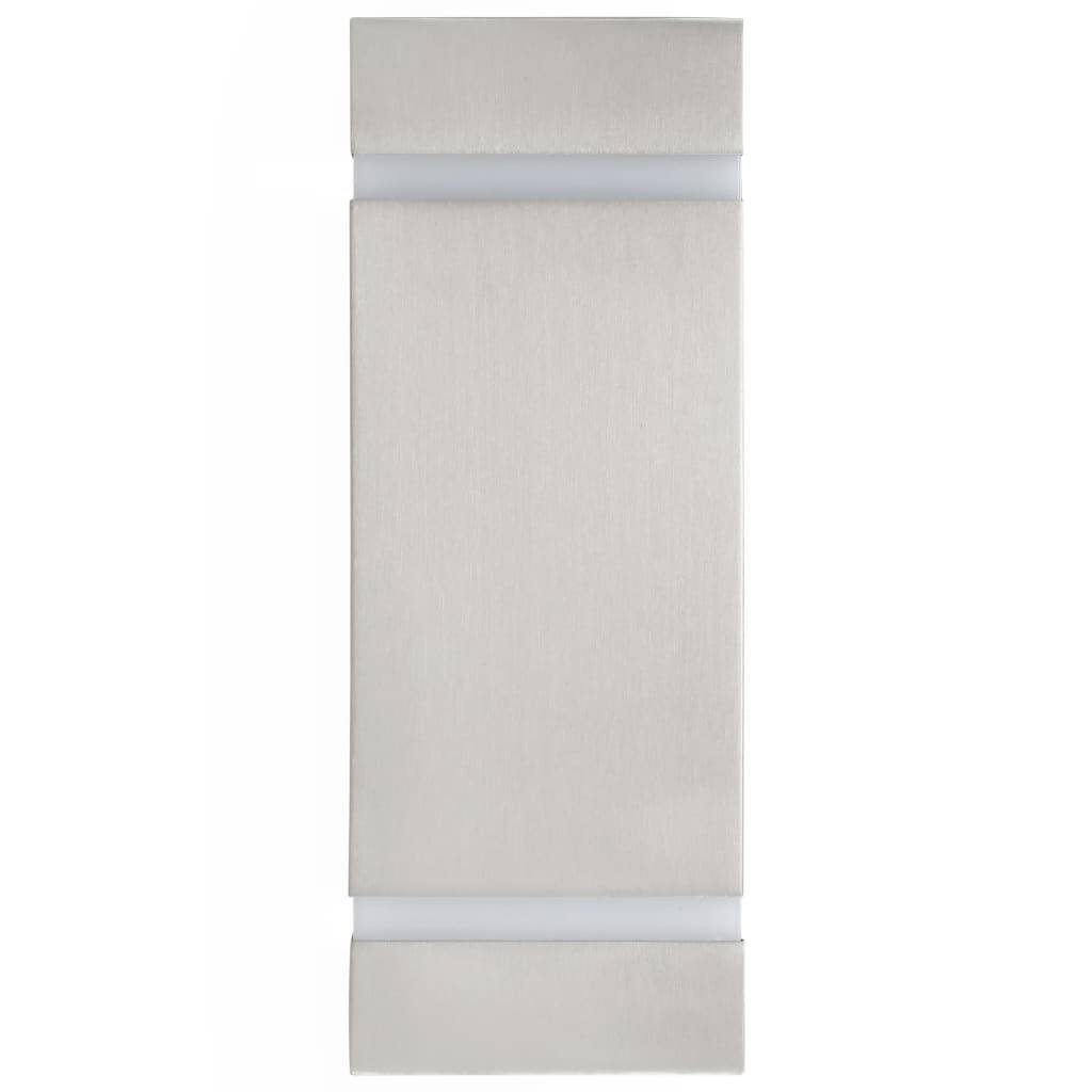 vidaXL Außenwandleuchten 2 Stk. 35 W Silbern Rechteckig