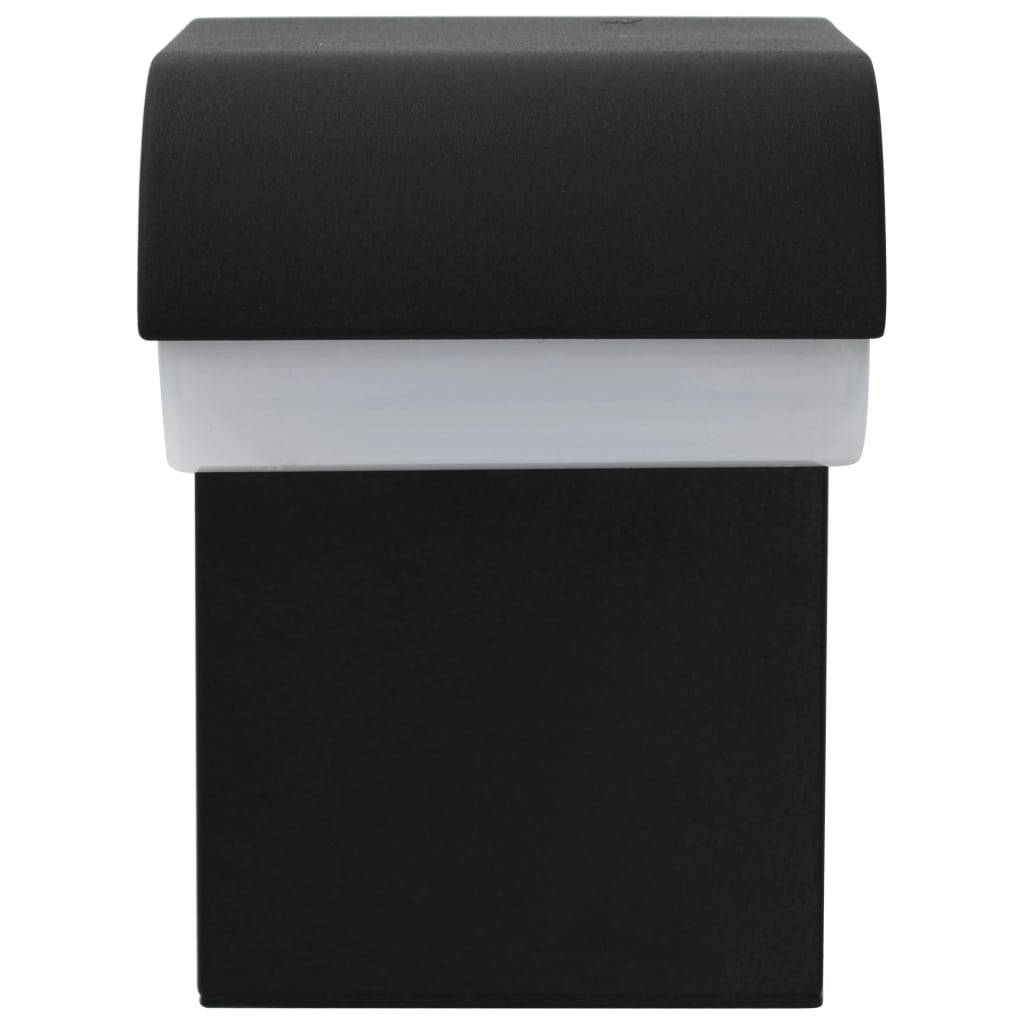 vidaXL Außenwandleuchte LED 9 W Schwarz Oval