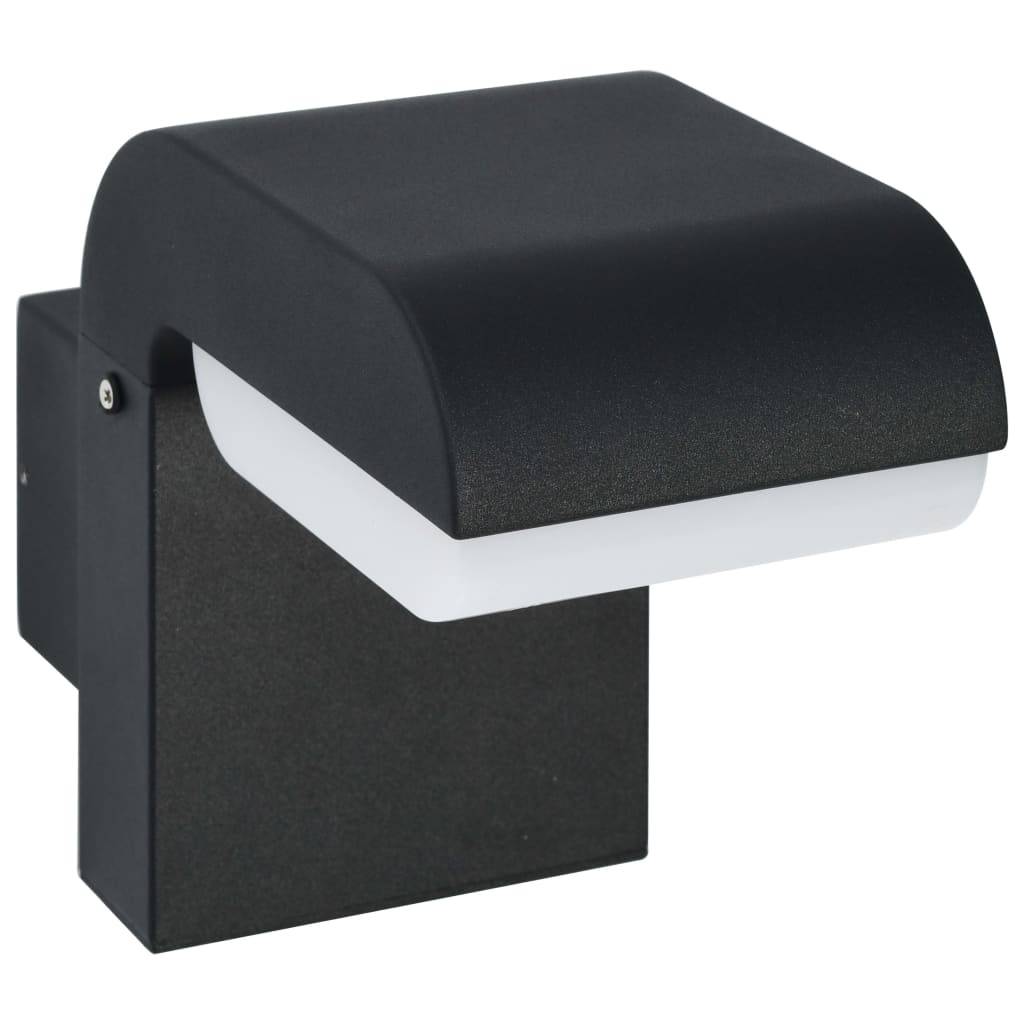 vidaXL Außenwandleuchte LED 9 W Schwarz Oval