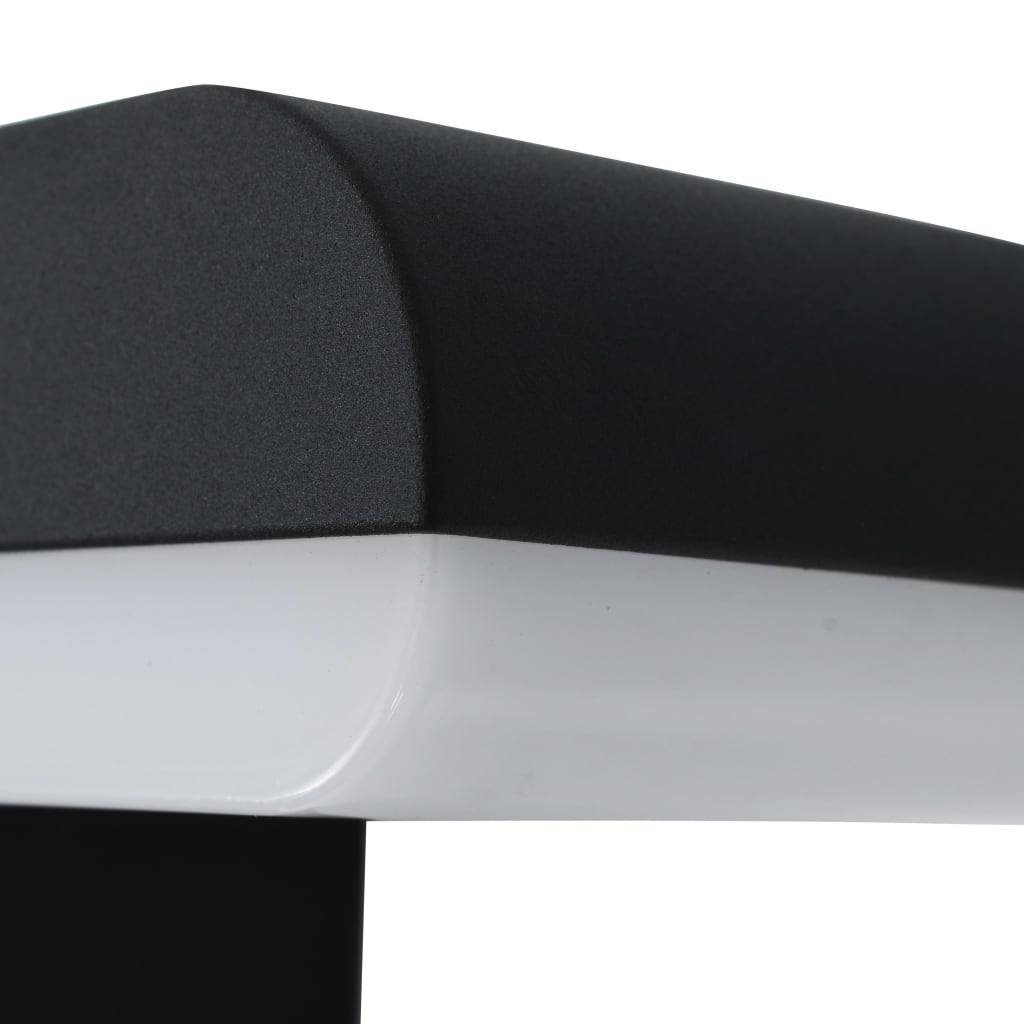 vidaXL Außenwandleuchte LED 9 W Schwarz Oval