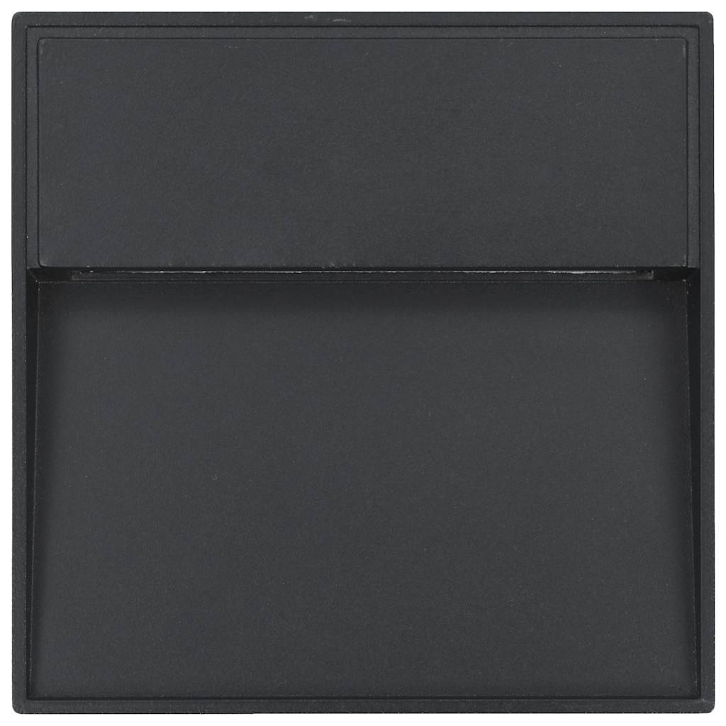 vidaXL Außenwandleuchten 2 Stk. LED 3W Schwarz Quadratisch