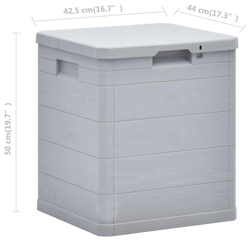 vidaXL Garten-Aufbewahrungsbox 90 L Hellgrau