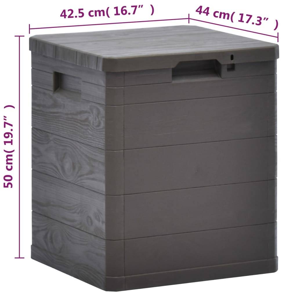 vidaXL Garten-Aufbewahrungsbox 90 L Braun