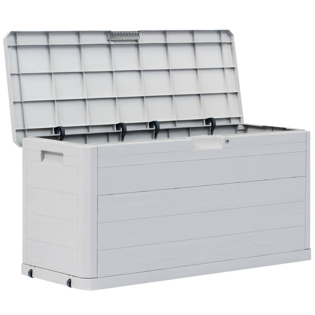 vidaXL Garten-Aufbewahrungsbox 280 L Hellgrau