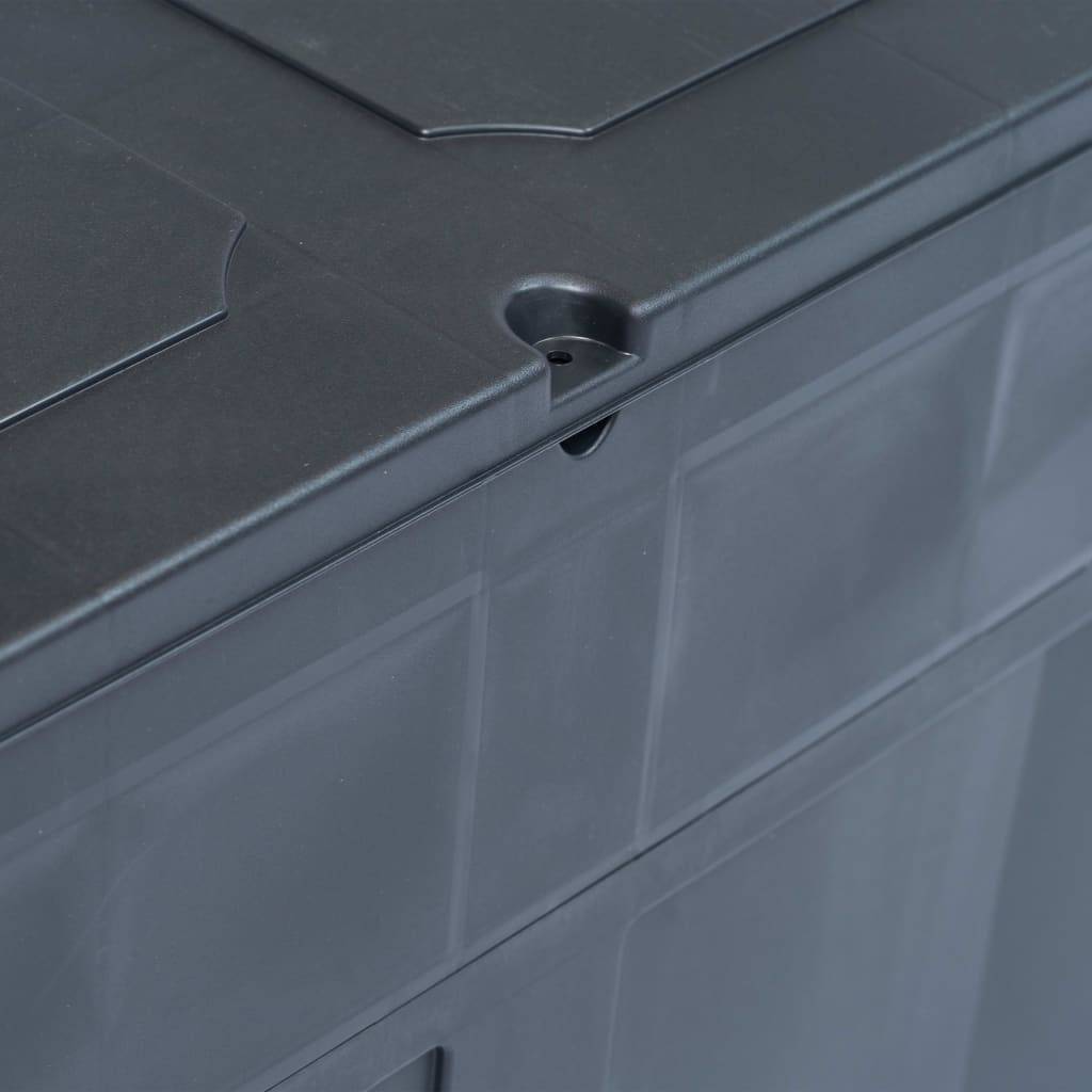 vidaXL Garten-Aufbewahrungsbox 320 L Schwarz