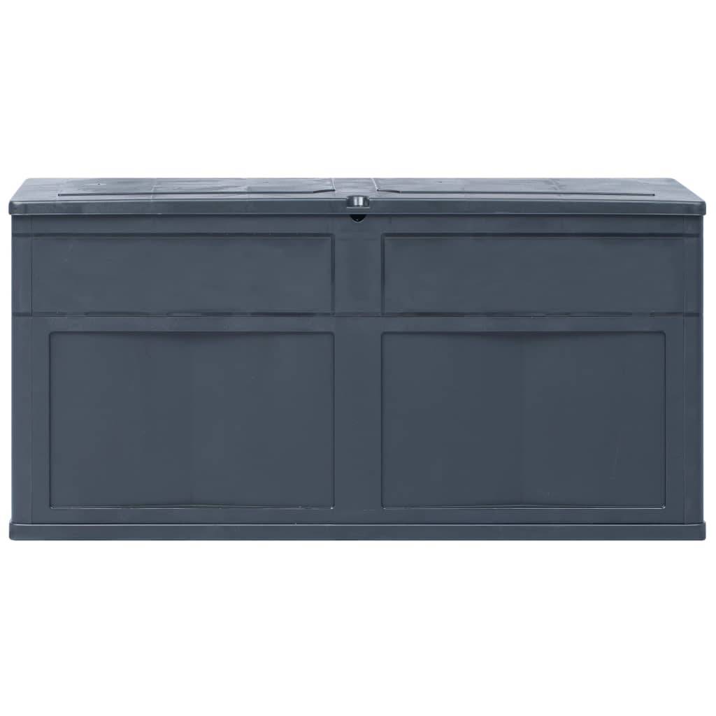 vidaXL Garten-Aufbewahrungsbox 320 L Schwarz