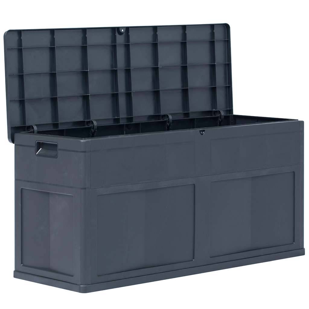 vidaXL Garten-Aufbewahrungsbox 320 L Schwarz