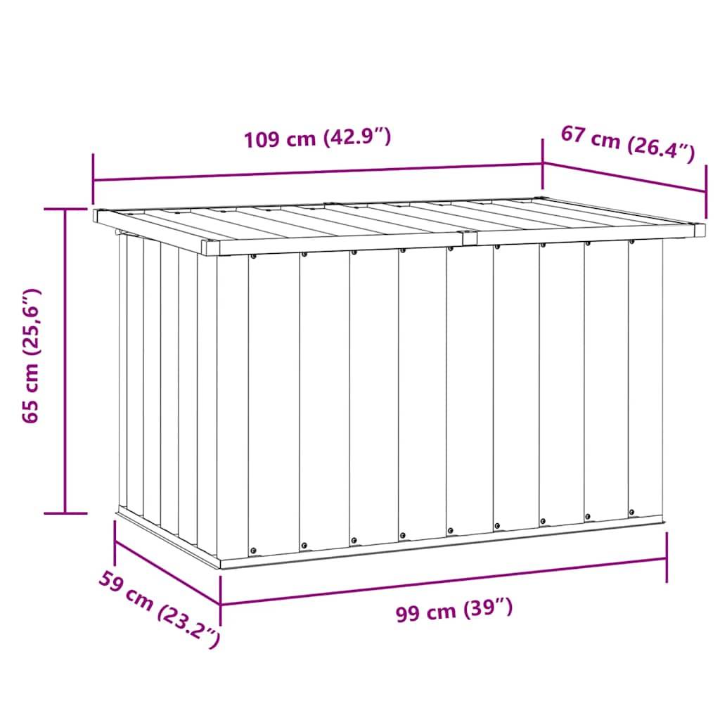 vidaXL Gartenbox Anthrazit 109x67x65 cm