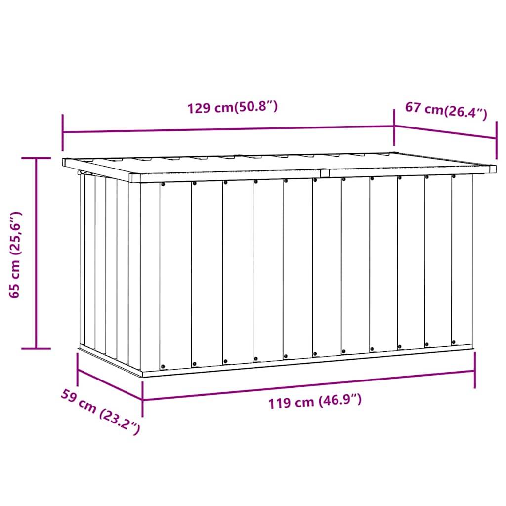 vidaXL Gartenbox Grün 129x67x65 cm