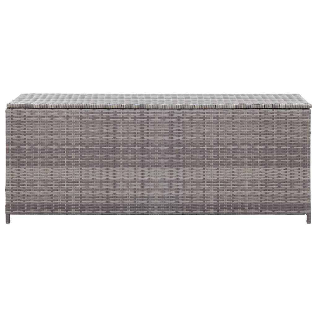 vidaXL Garten-Auflagenbox Grau 120x50x60 cm Poly Rattan