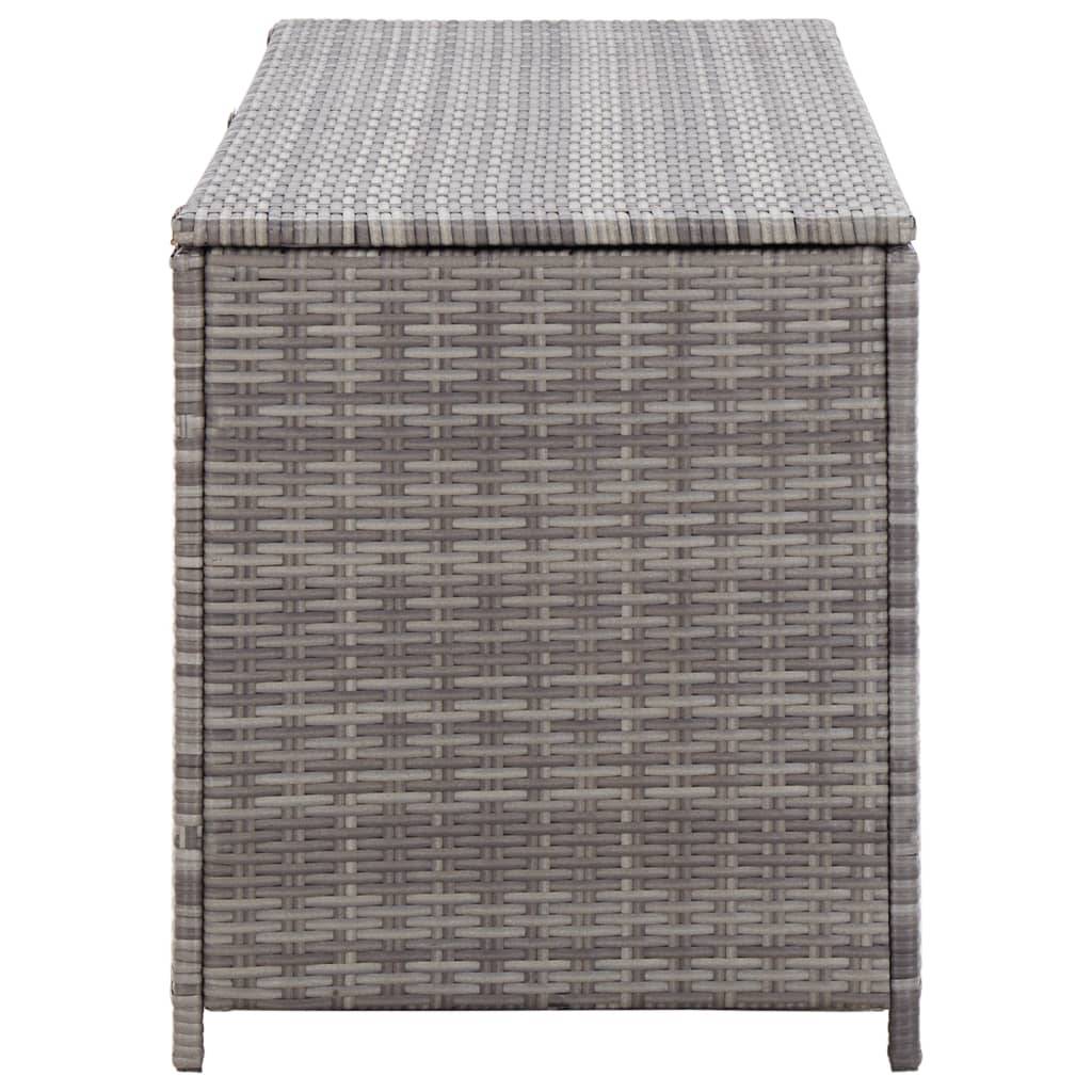 vidaXL Garten-Auflagenbox Grau 120x50x60 cm Poly Rattan